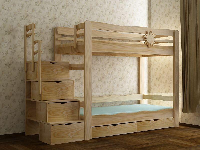 Двухъярусные детские кровати из дерева своими руками фото и 43